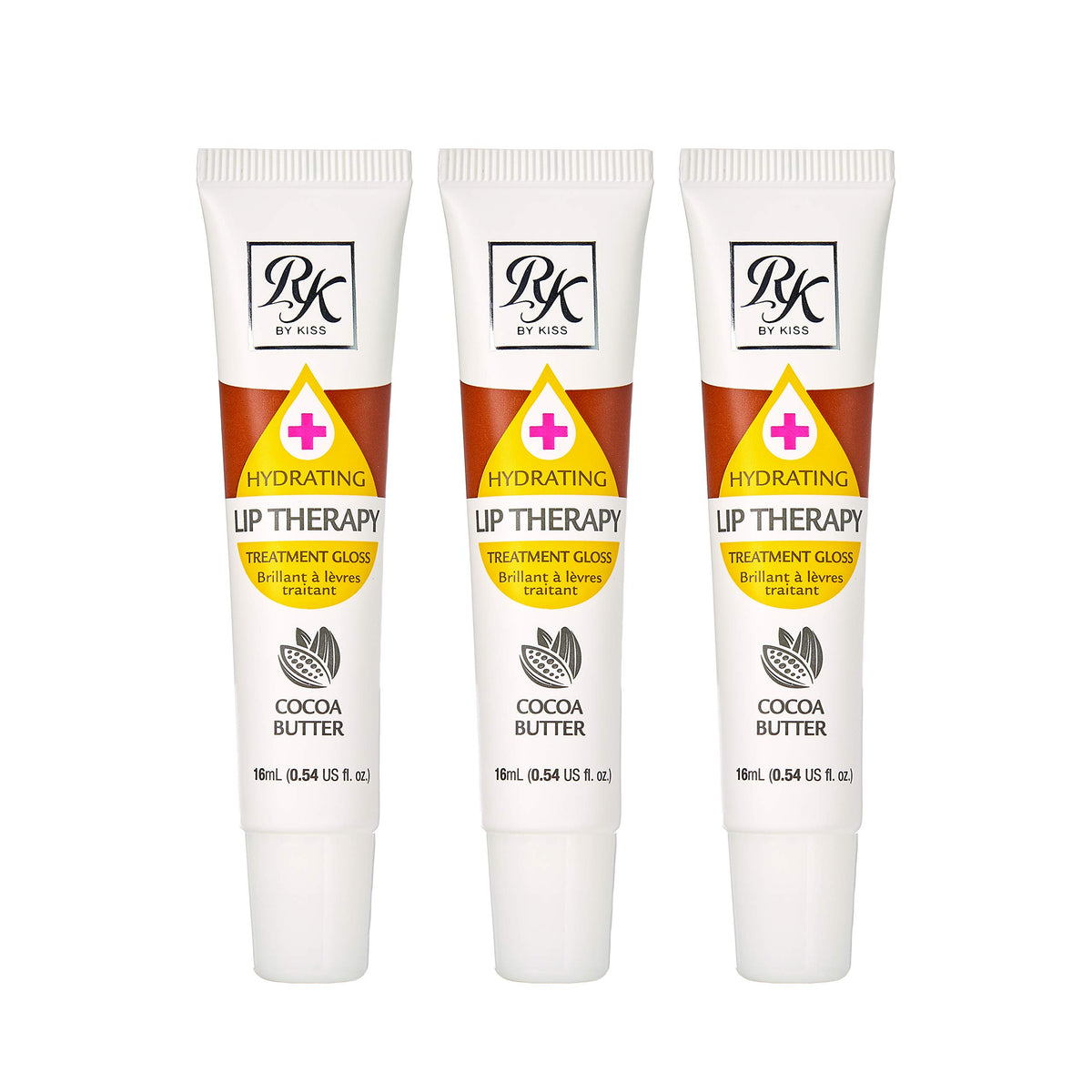 Ruby Kisses Hydrating Lip Therapy gloss cocoa butter, front view, deep moisture
