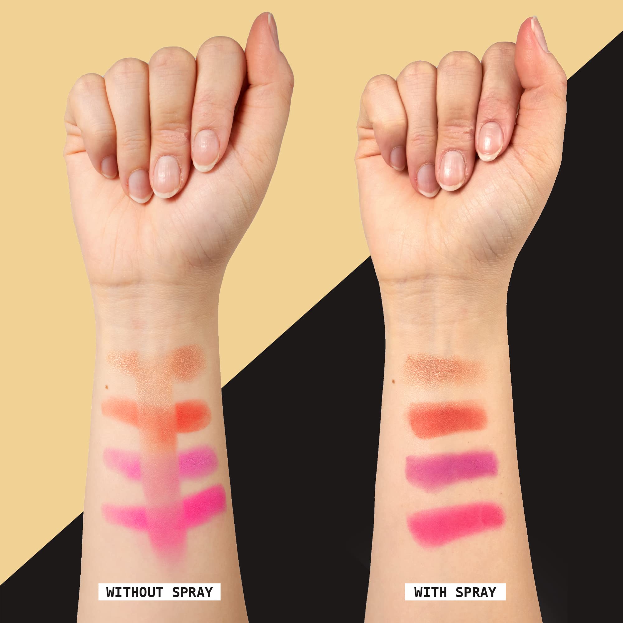 Ruby Kisses Setting Spray hydrates skin and delivers a natural glow during wear.