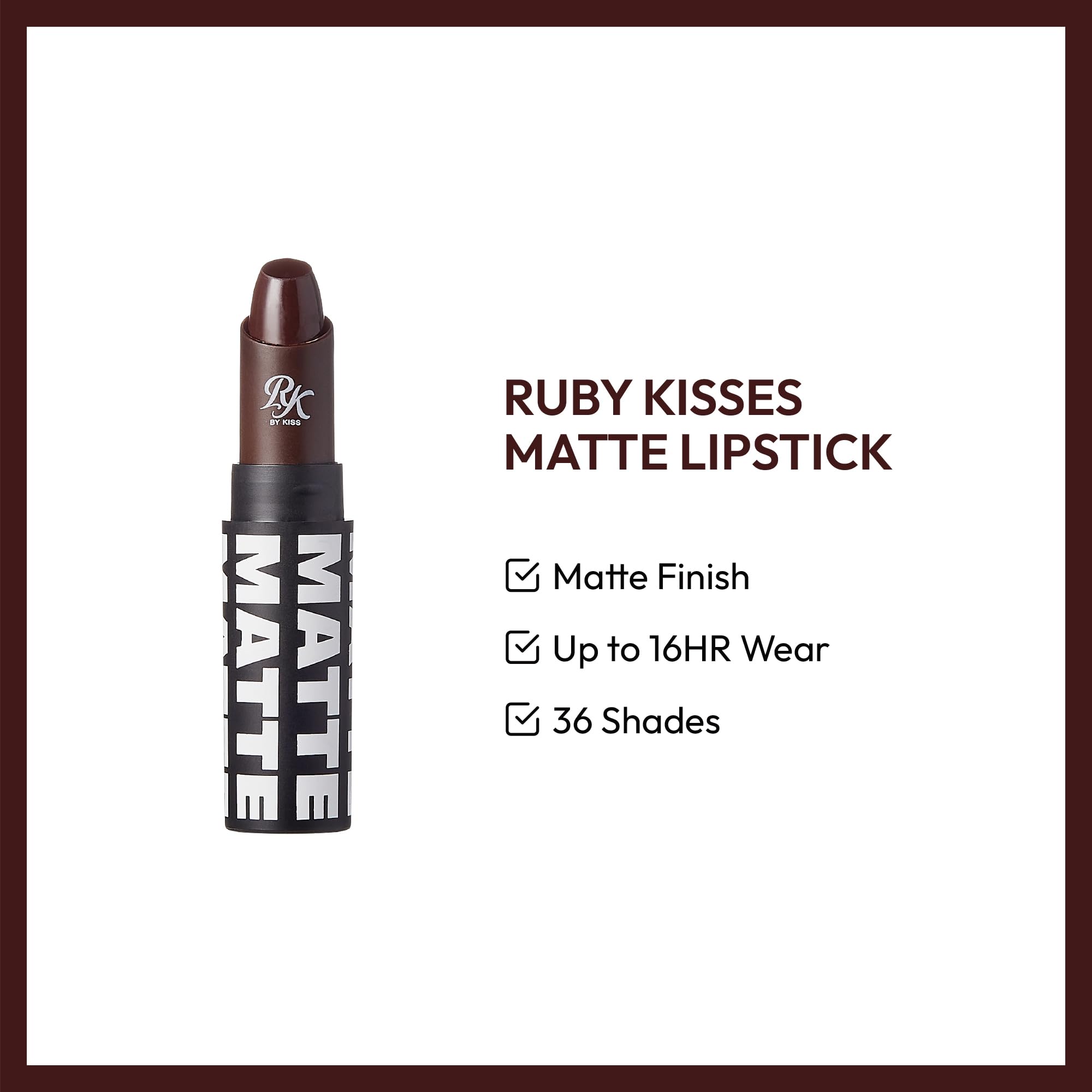 Ruby Kisses Ultra Matte Dark Plum Scene lips close-up with smooth application.