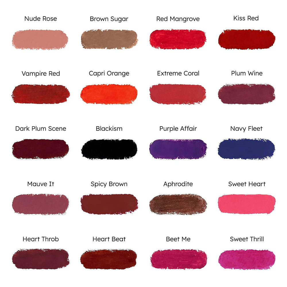Ruby Kisses Ultra Matte Dark Plum Scene matte finish on lips.
