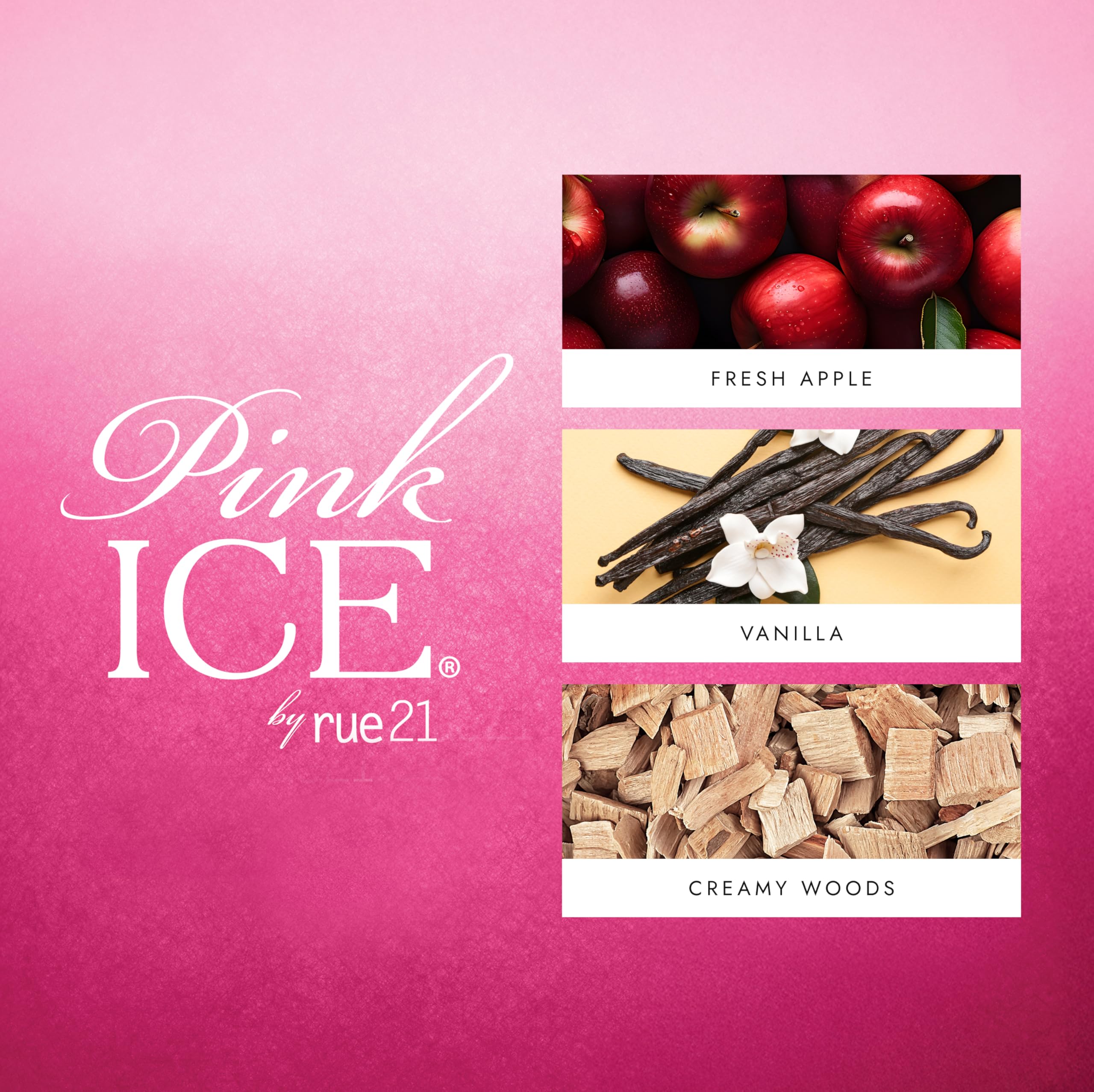 Rue 21 Pink Ice atomizer spray for easy application.