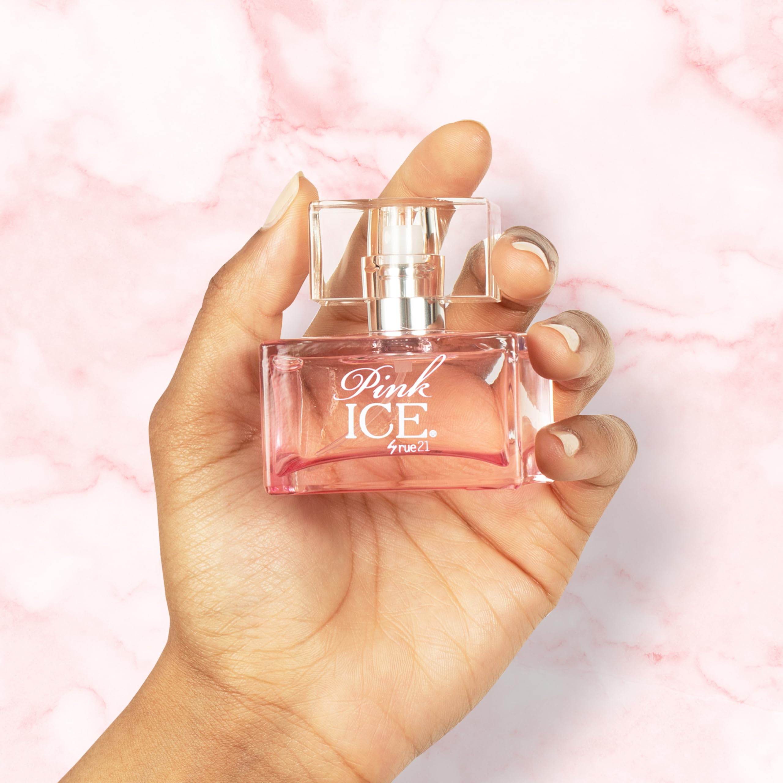 Rue 21 Pink Ice cap closeup shows elegant detailing.
