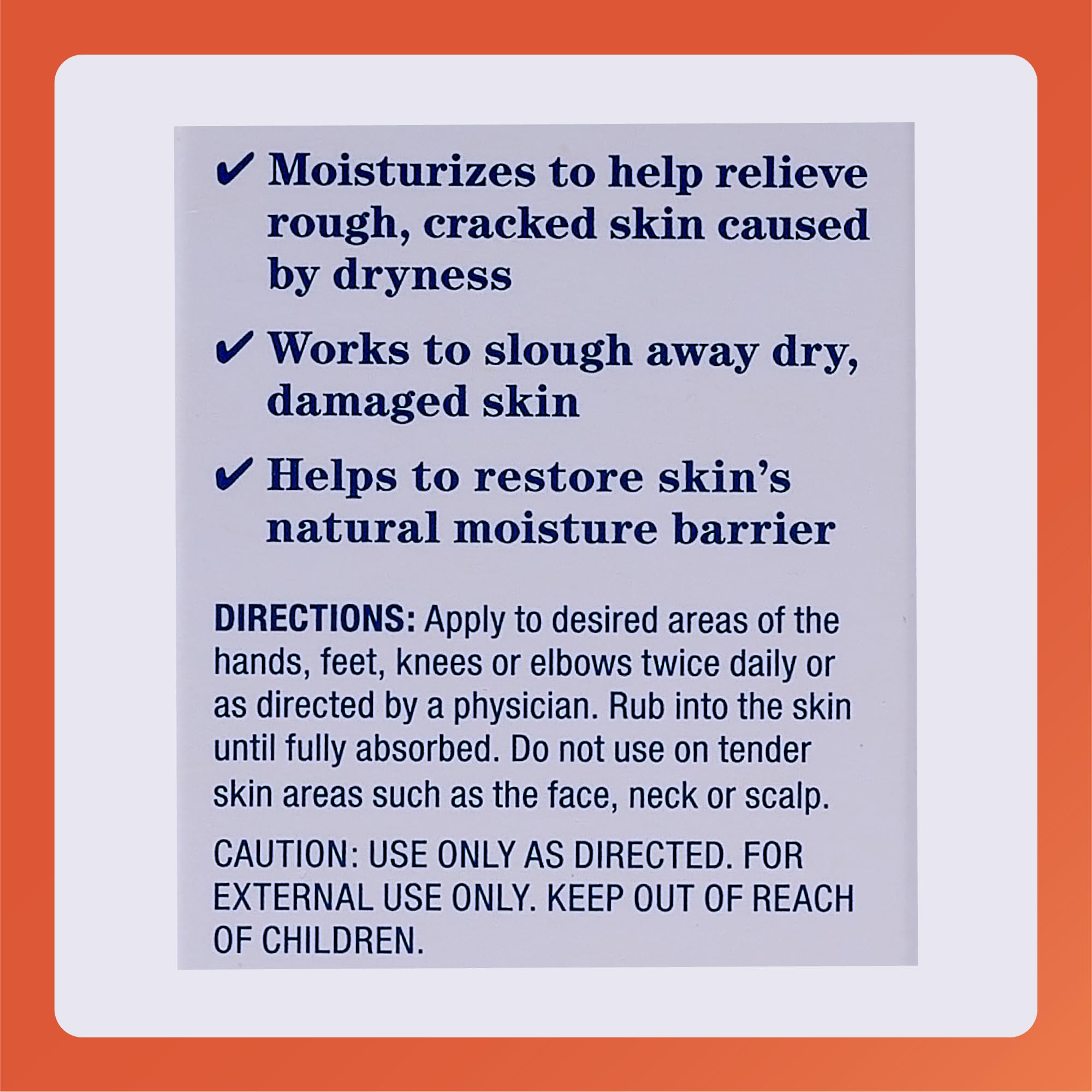 Rugby Laboratories urea 20% cream gluten-free formula supports dry skin care.