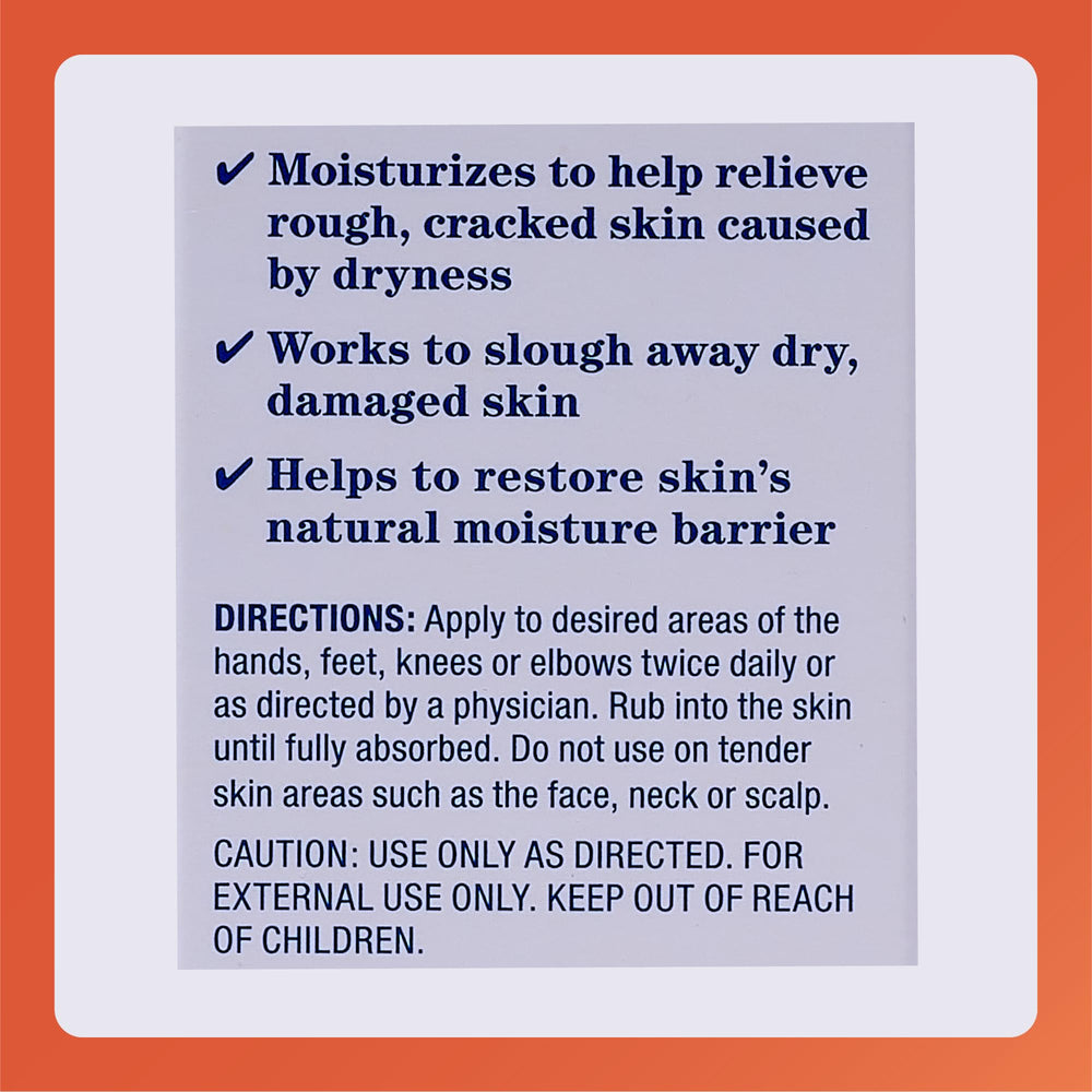 Rugby Laboratories urea 20% cream gluten-free formula supports dry skin care.
