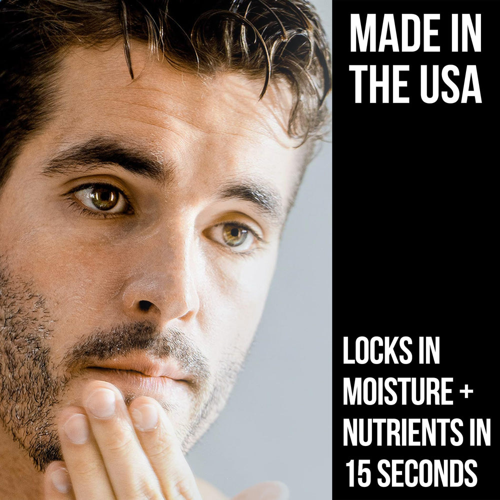 Rugged & Dapper label closeup highlighting clean ingredients