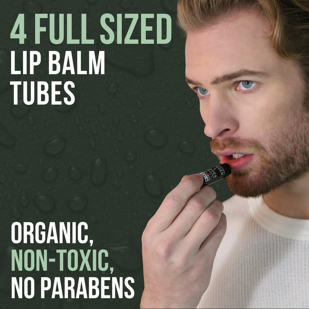 RUGGED & DAPPER lip balm produced in USA factory with small-batch quality.