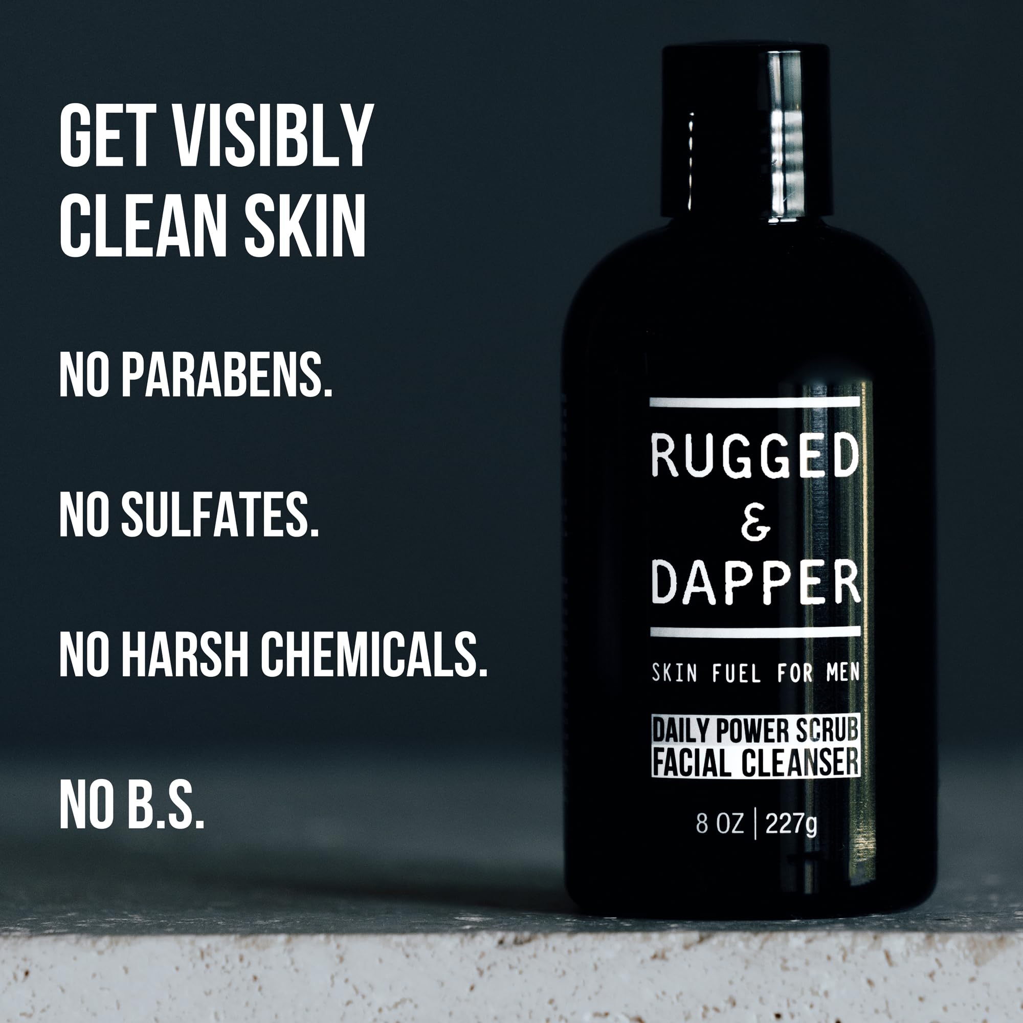 Rugged & Dapper close-up on pores before and after use.