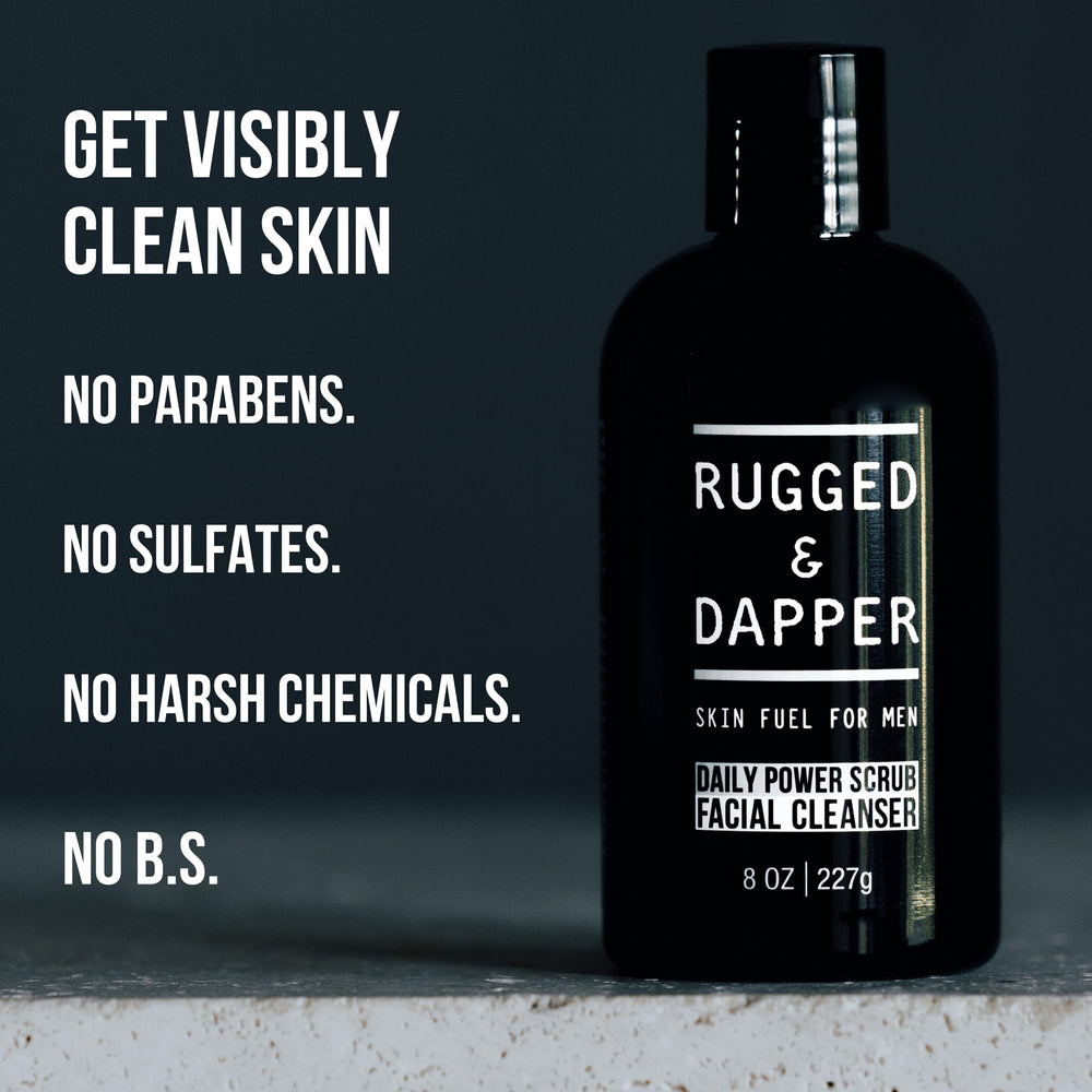 Rugged & Dapper close-up on pores before and after use.