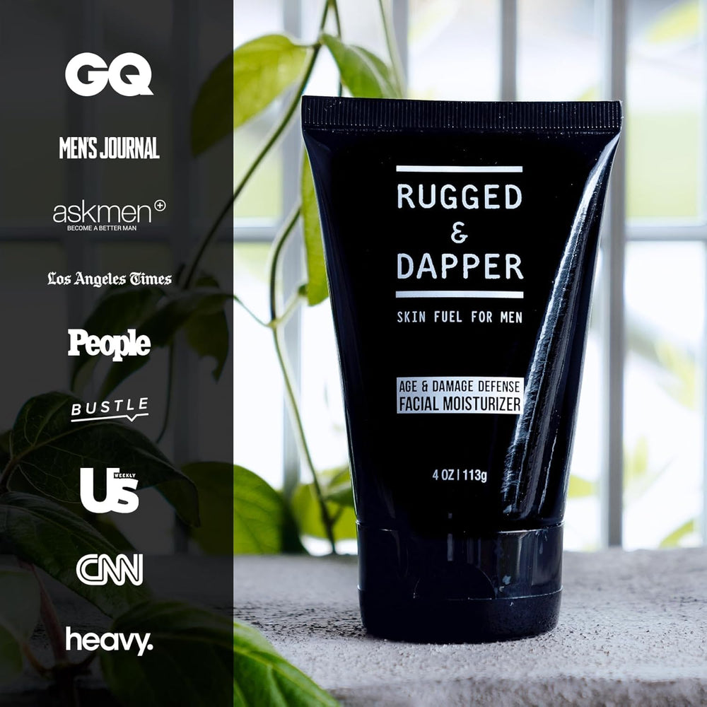 Rugged & Dapper unscented moisturizer being gently applied