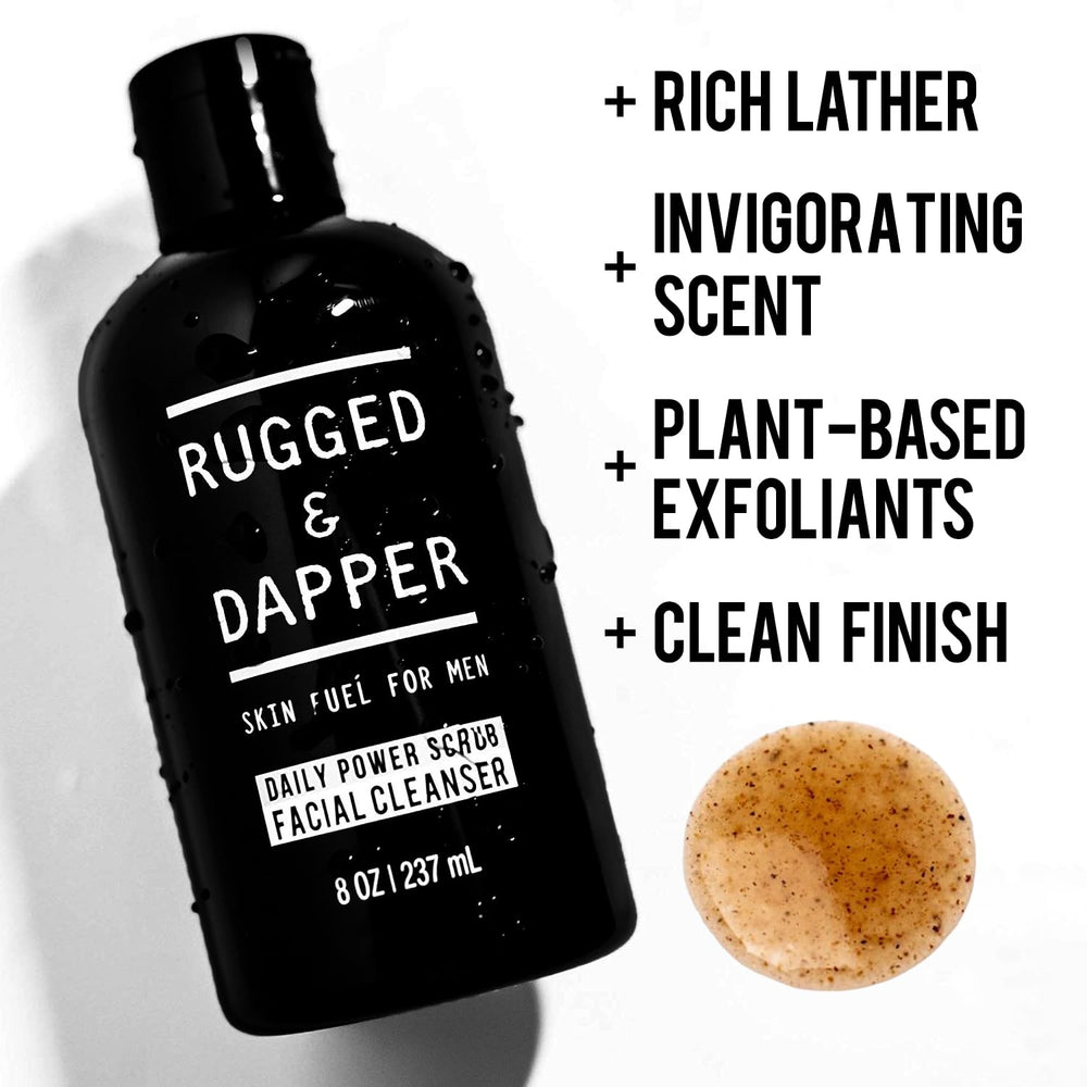 Rugged & Dapper USA-made ingredients panel highlights botanicals.
