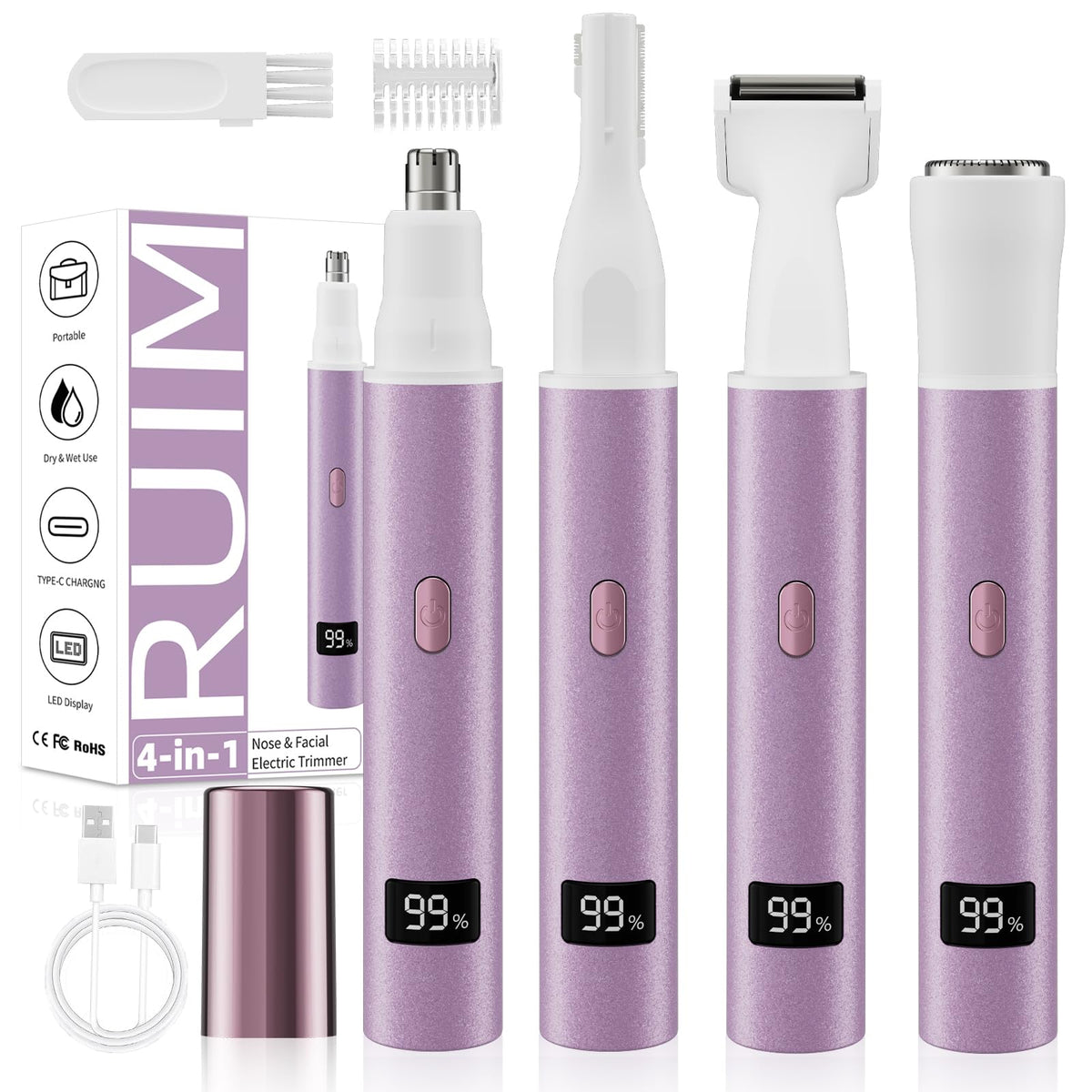 RUIM electric nose hair trimmer attachments for precise grooming around the nose