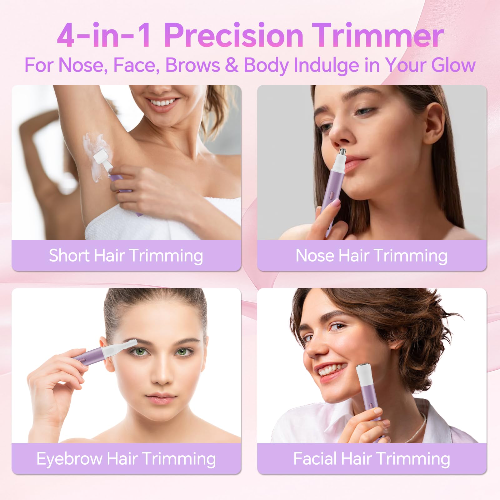RUIM facial hair shaver targets peach fuzz on the upper lip for smooth skin
