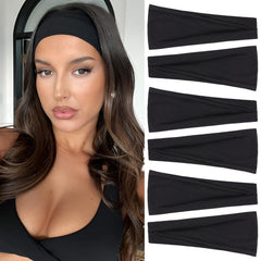 RuiYok six-pack black headbands in multiple colors to match outfits and elevate styling