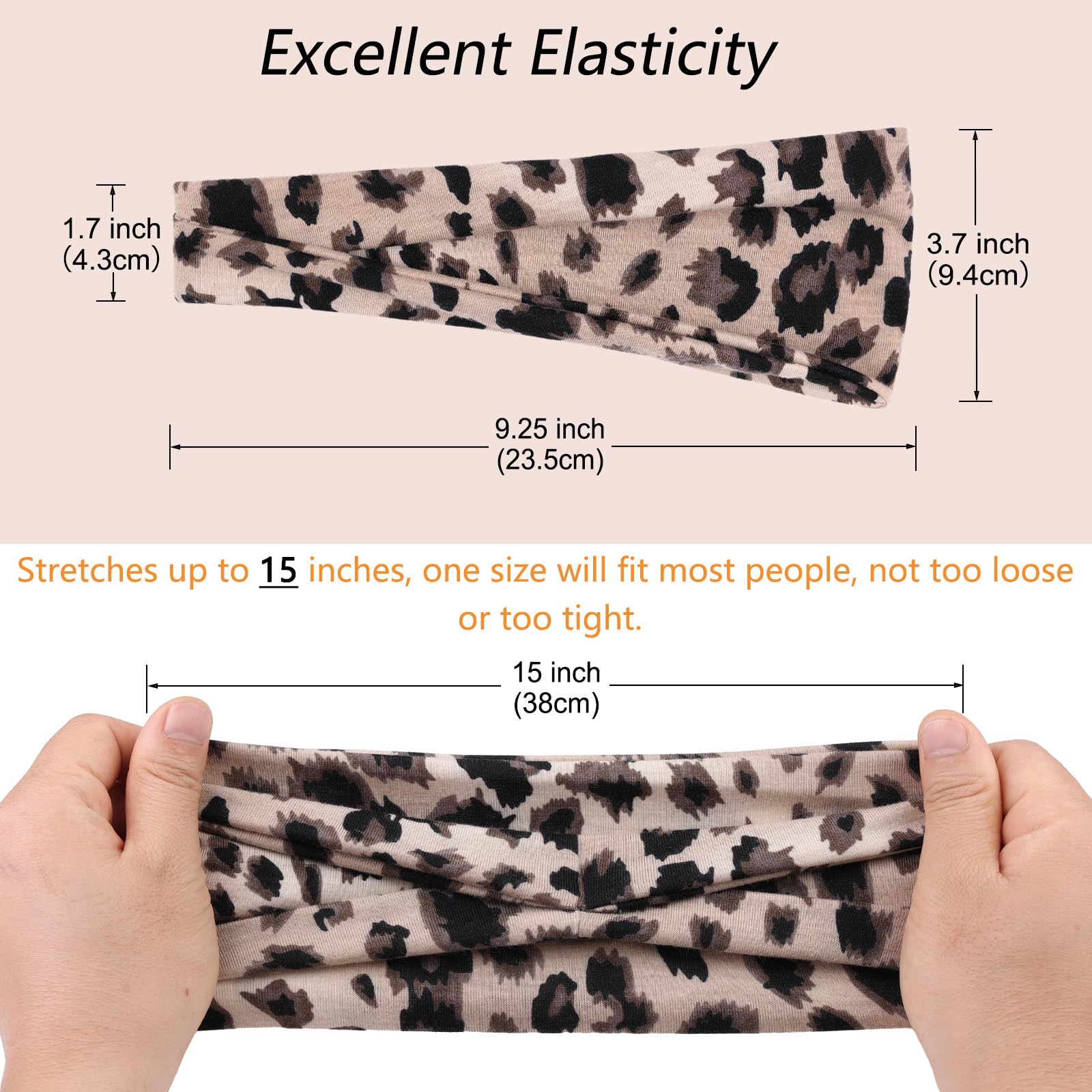 RuiYok wide band offers forehead coverage and secure hair management.
