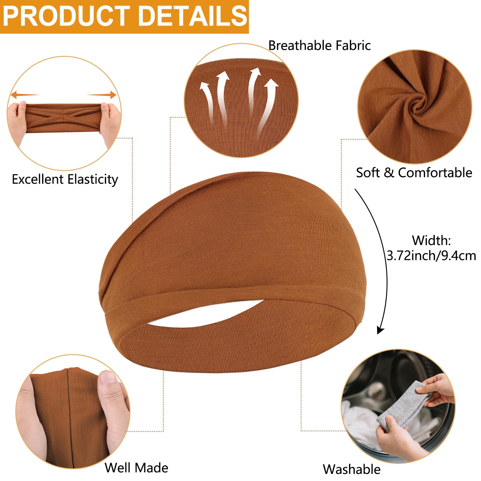 RuiYok soft elastic headband provides one-size-fits-all comfort.