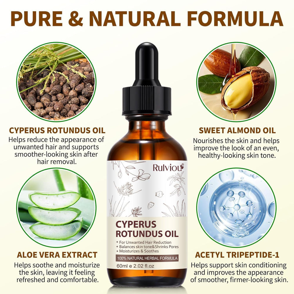 Rulviou masaje corporal con aceite para piel nutrida y calmada