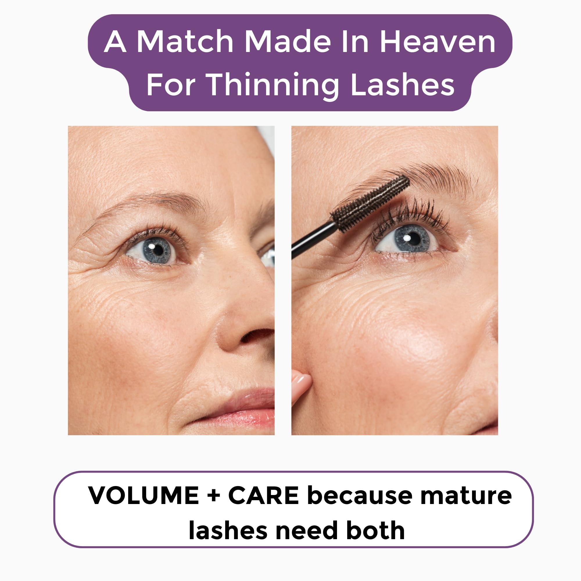 Rumi Cosmetiques VolumeCare+ Mascara application session for daily routine.