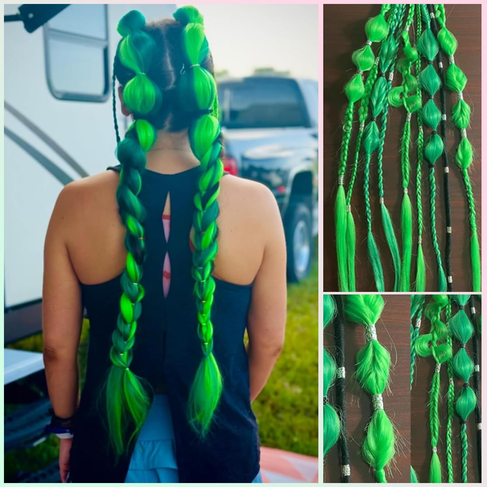 RUN SHUI Green+Light heat-ready fibers for flexible styling.