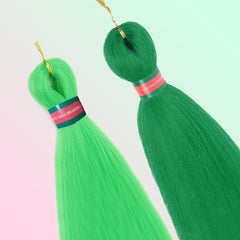 RUN SHUI Green+Light tangle-free braiding hair for hassle-free styling.