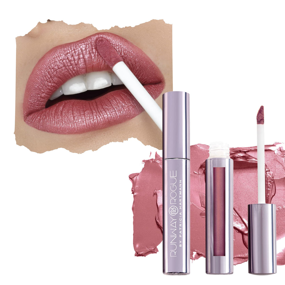Runway Rogue Pearl Glam bottle swirl shows pearlescent shimmer for a radiant look.