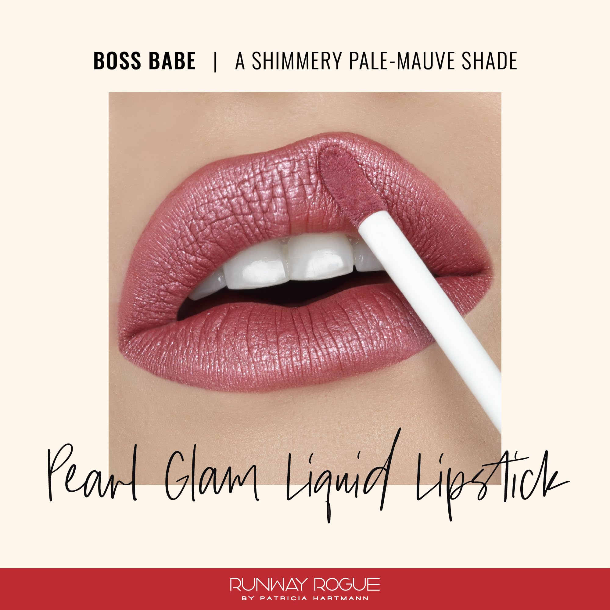Runway Rogue Pearl Glam metallic finish close-up highlights silver and gold shine.
