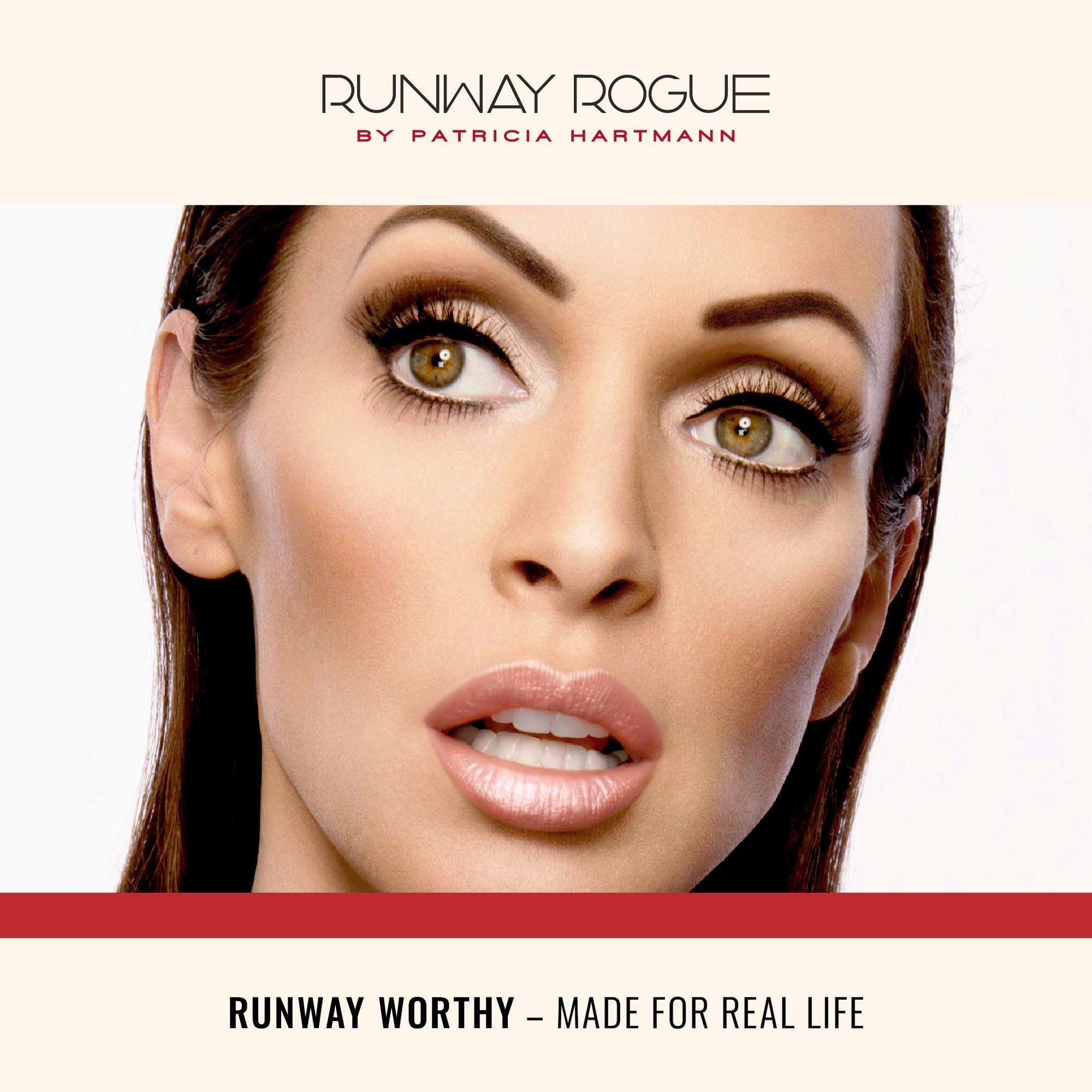 Runway Rogue Pearl Glam wear-after-test shows long-lasting color feel.