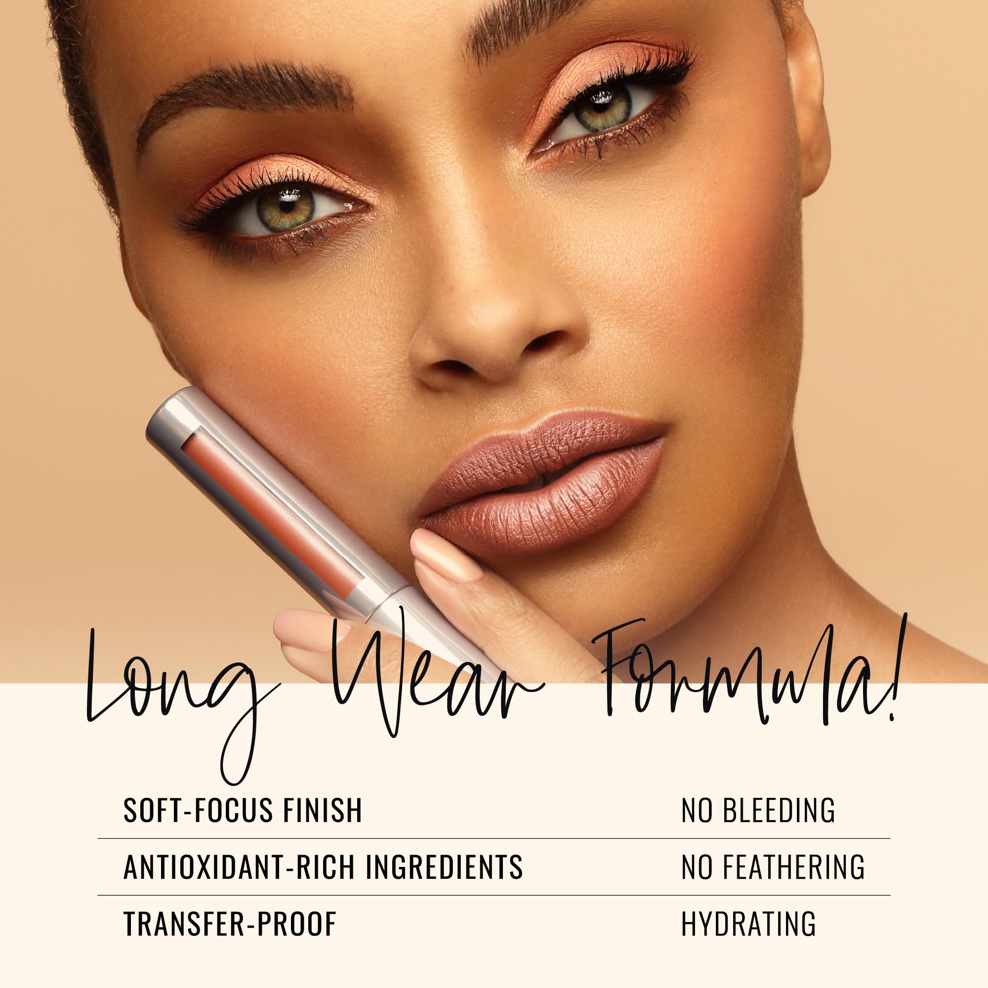 Lips wearing Trophy Wife with subtle frosted shine.