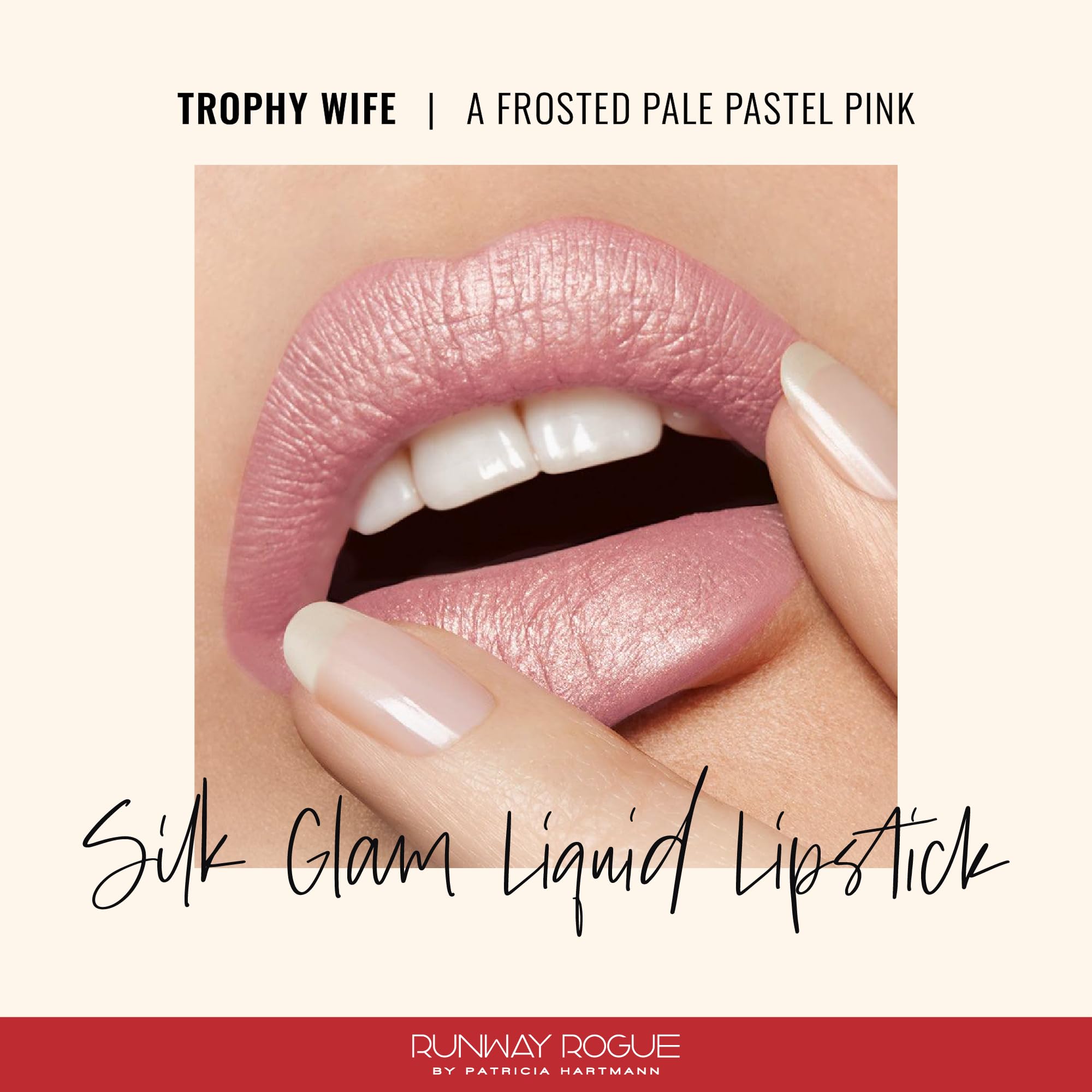 Applying Trophy Wife swatch shows smooth buildable pale pink color.