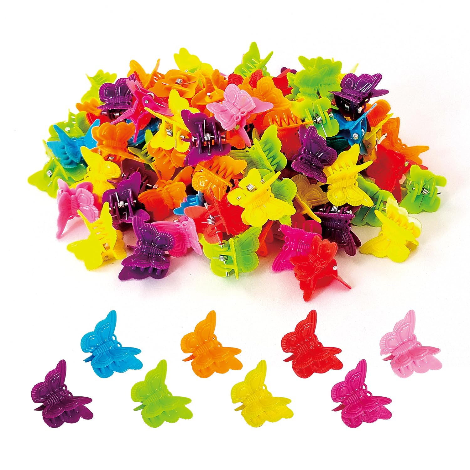 Ruocce clip de mariposa colorido para pelo, ideal para peinados divertidos.