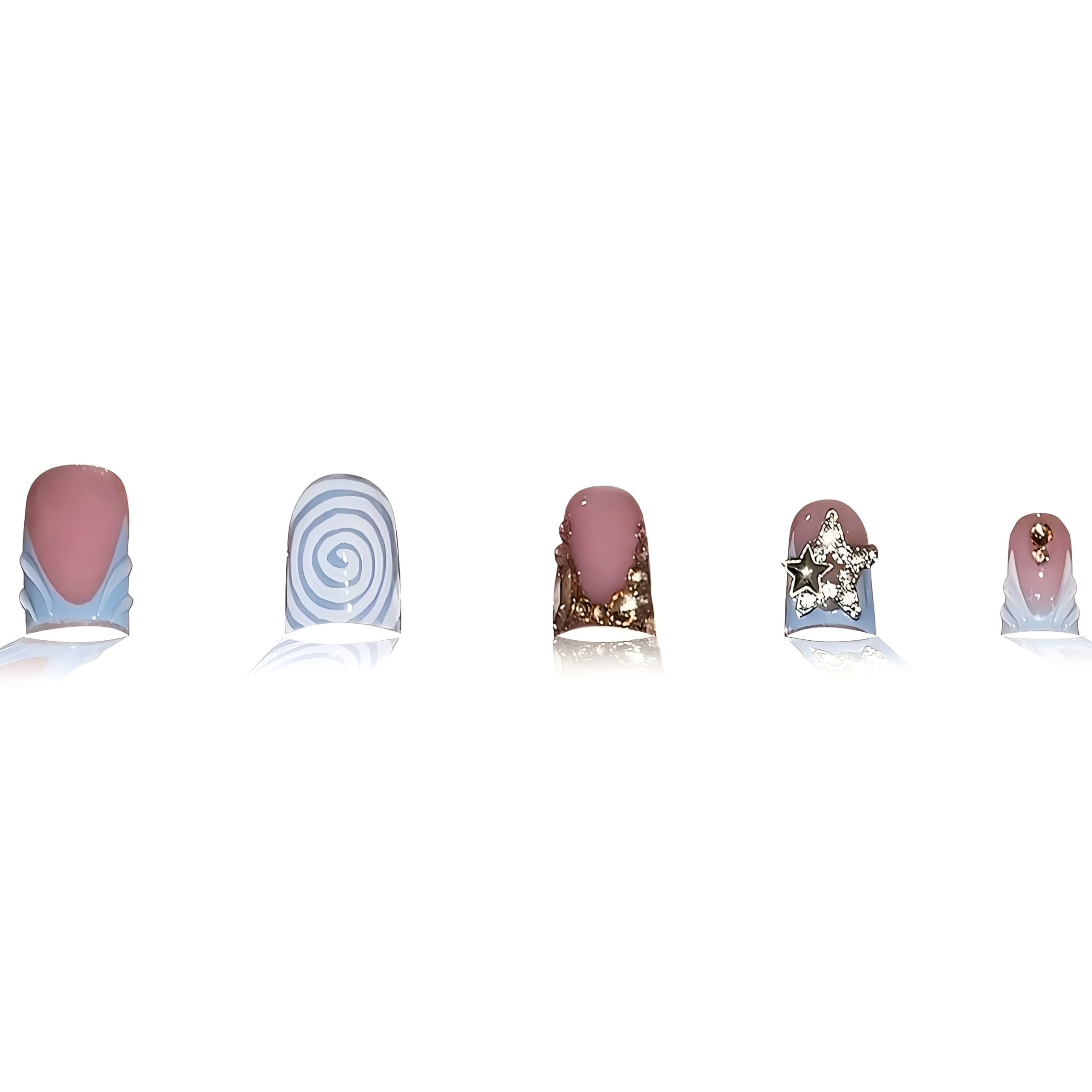 RUOKEXIN Duck Press On Nails 24-pcs packaging for DIY manicure on the go