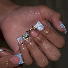 RUOKEXIN Duck Press On Nails French Tip Set for quick salon-style nails at home