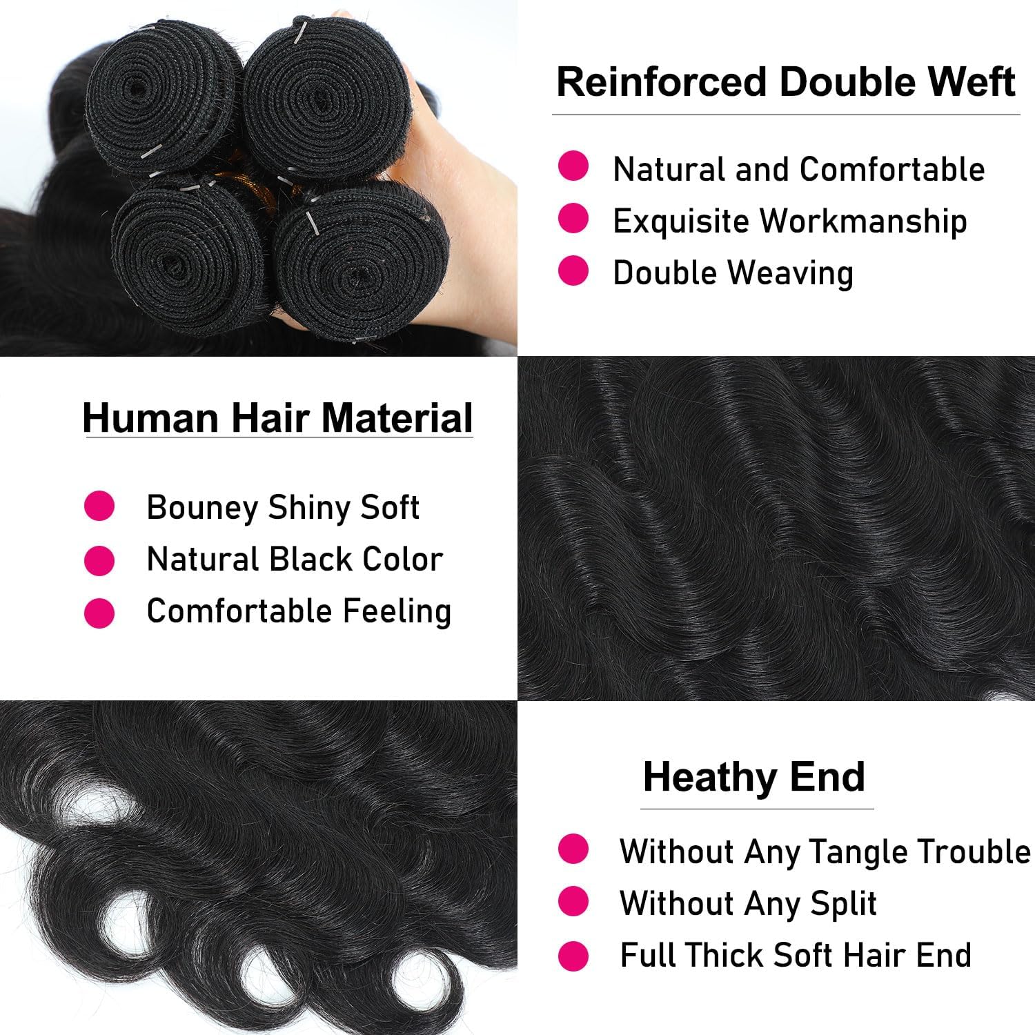 Ruola natural black color extensions ready for bleaching or dyeing.
