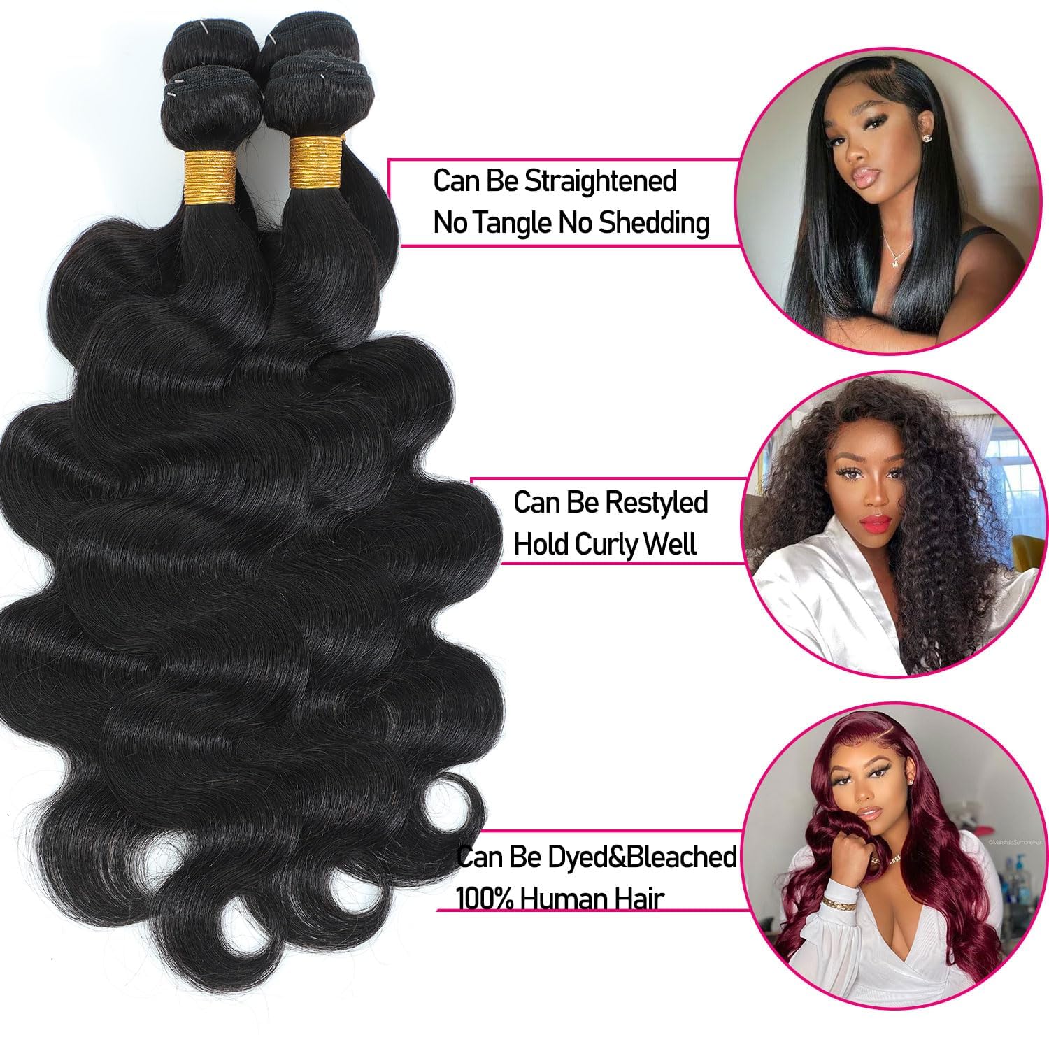 Ruola virgin Remy hair with soft cuticle alignment.