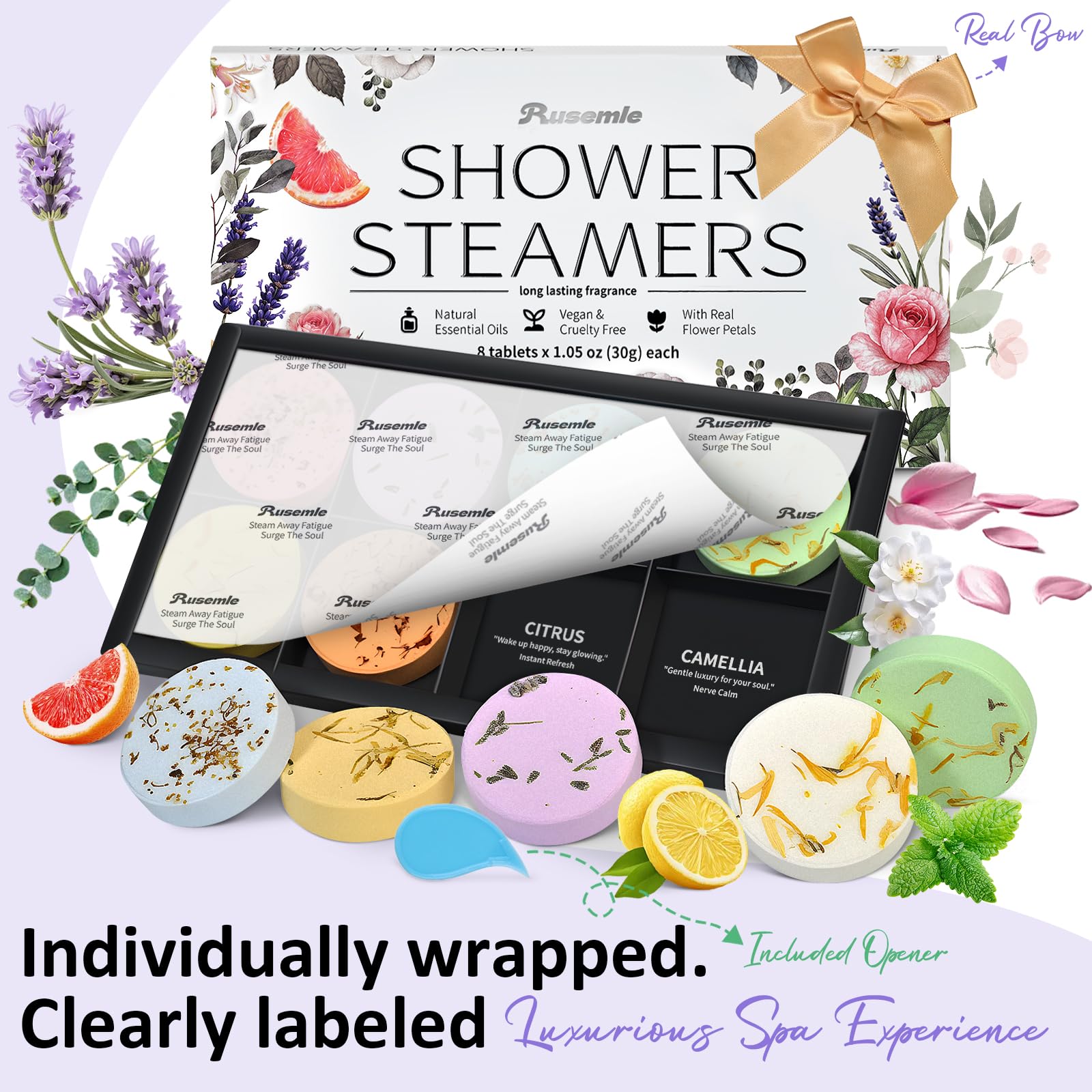 RUSEMLE Grapefruit steamer energizes your morning shower