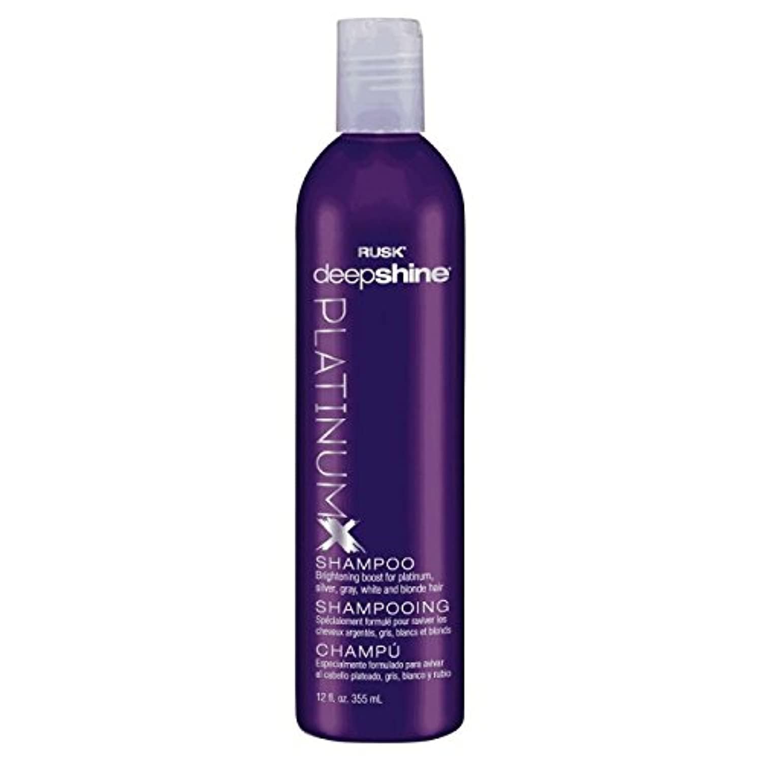 RUSK PlatinumX champú muestra limpieza suave para cabello platinado