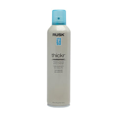 RUSK Thickr en botella de 10 oz, fijación duradera y textura notable.