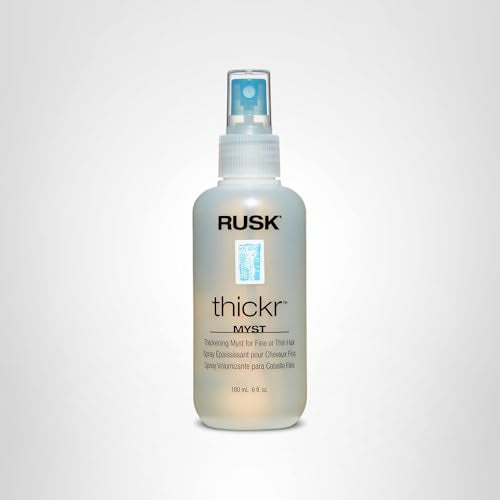 RUSK Thickr Mist tras el secado para acabado ligero sin frizz.
