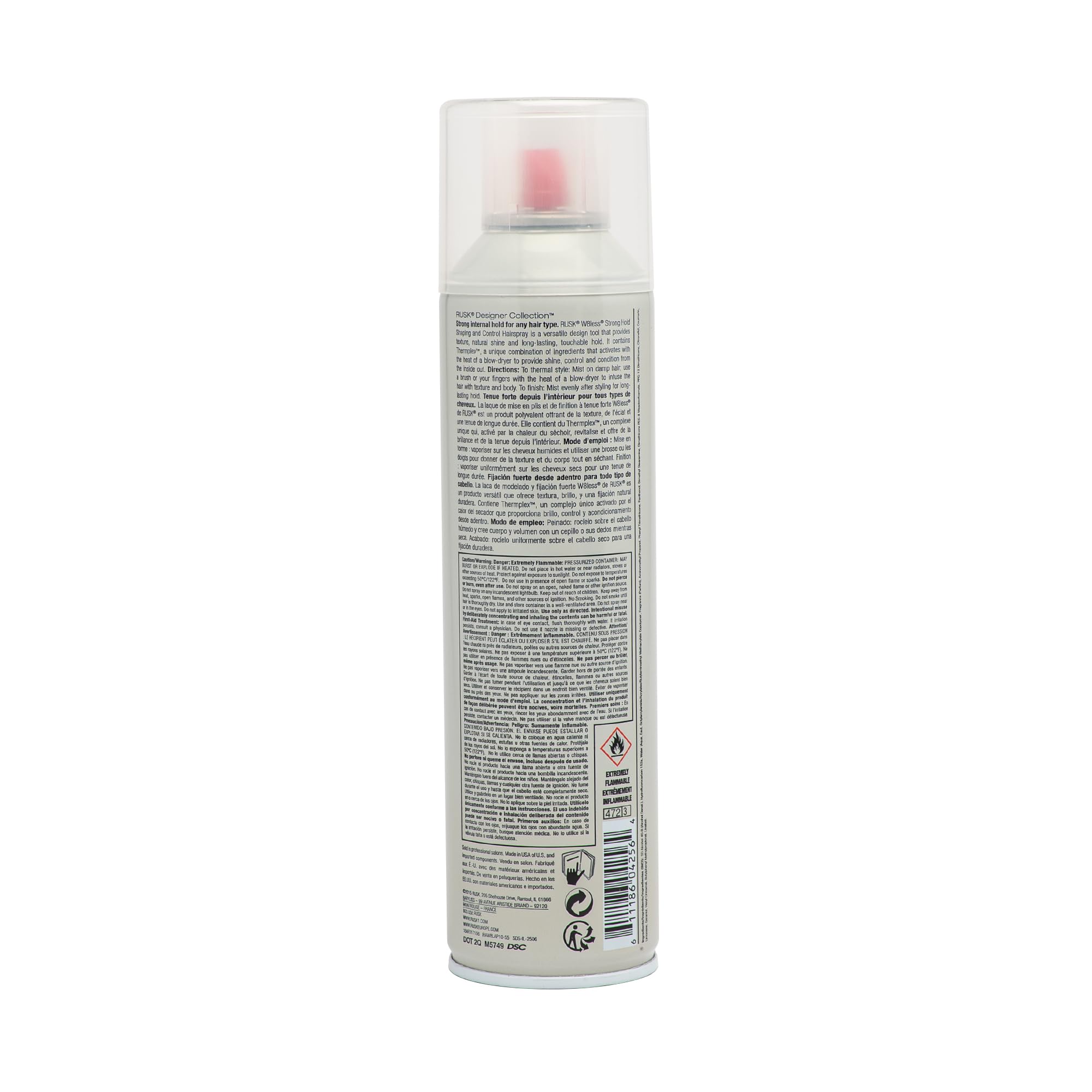 RUSK W8less, aplicación en cabello mojado para volumen y control al peinar