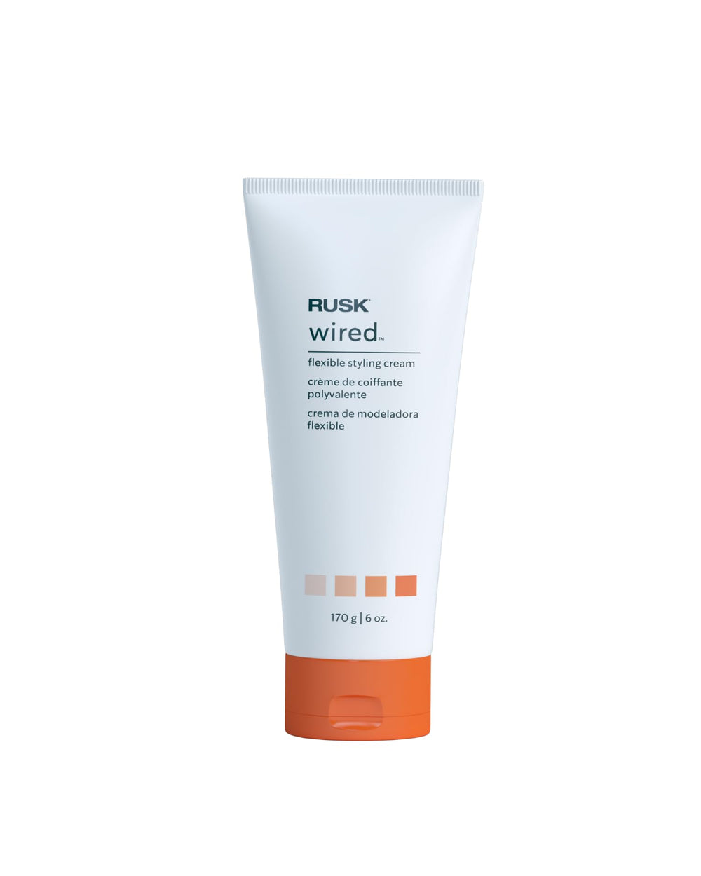 RUSK Wired Flexible Styling Creme bottle showing lightweight, flexible texture for styling