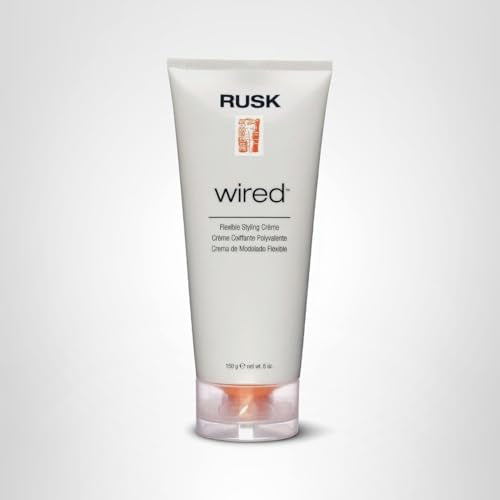 RUSK Wired Flexible Styling Creme packaging highlighting brand and collection