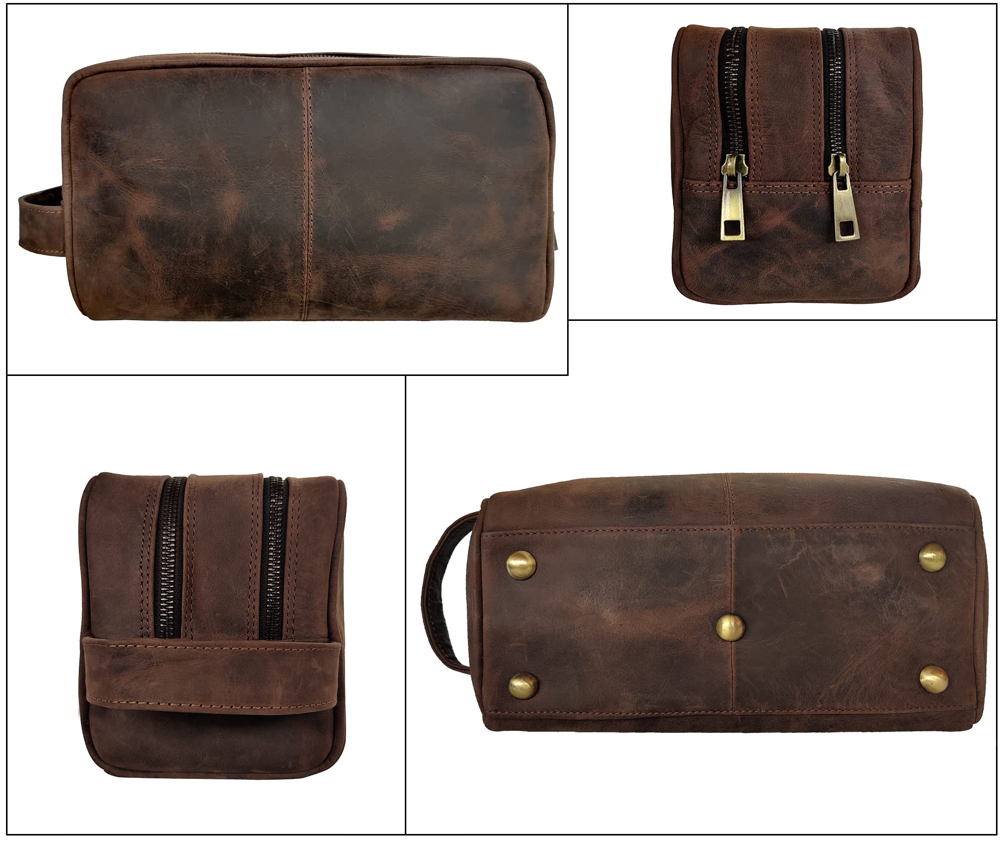 RUSTIC TOWN dark brown leather finish ages gracefully with patina.