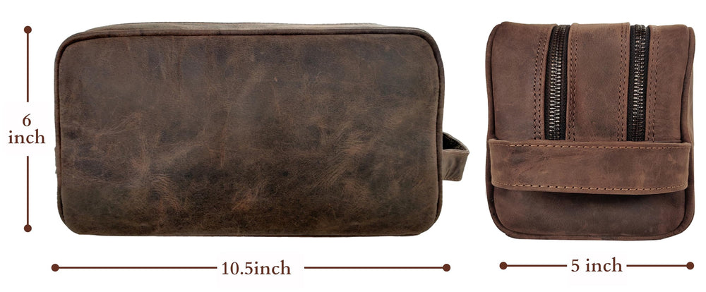 RUSTIC TOWN dual compartments keep razors, creams, and makeup neatly separated.