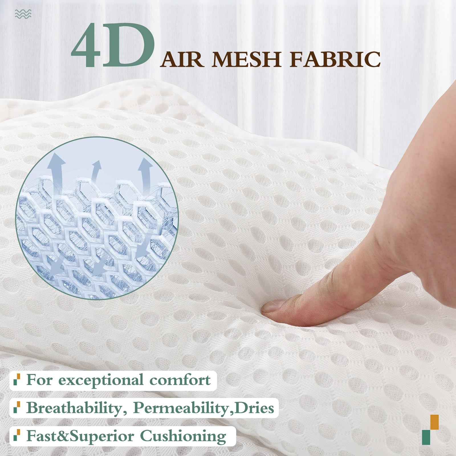 RUVINCE bath pillow with six suction cups to prevent slipping.