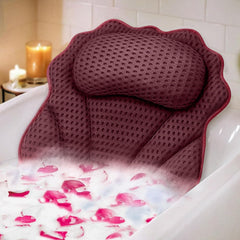 RUVINCE bath pillow with ergonomic headrest for neck support