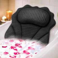 RUVINCE bath pillow front view highlights ergonomic support for neck and back comfort