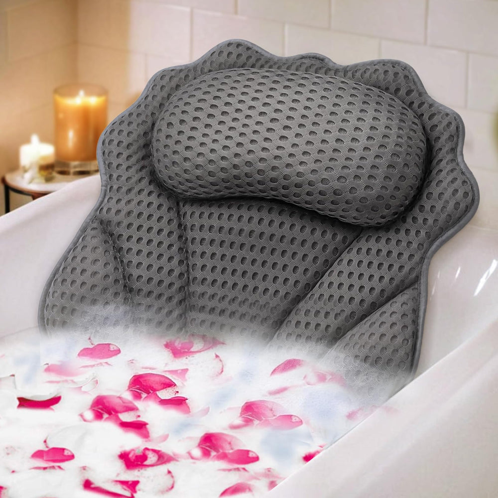 RUVINCE bath pillow headrest offers ergonomic neck and head support for a comfortable soak