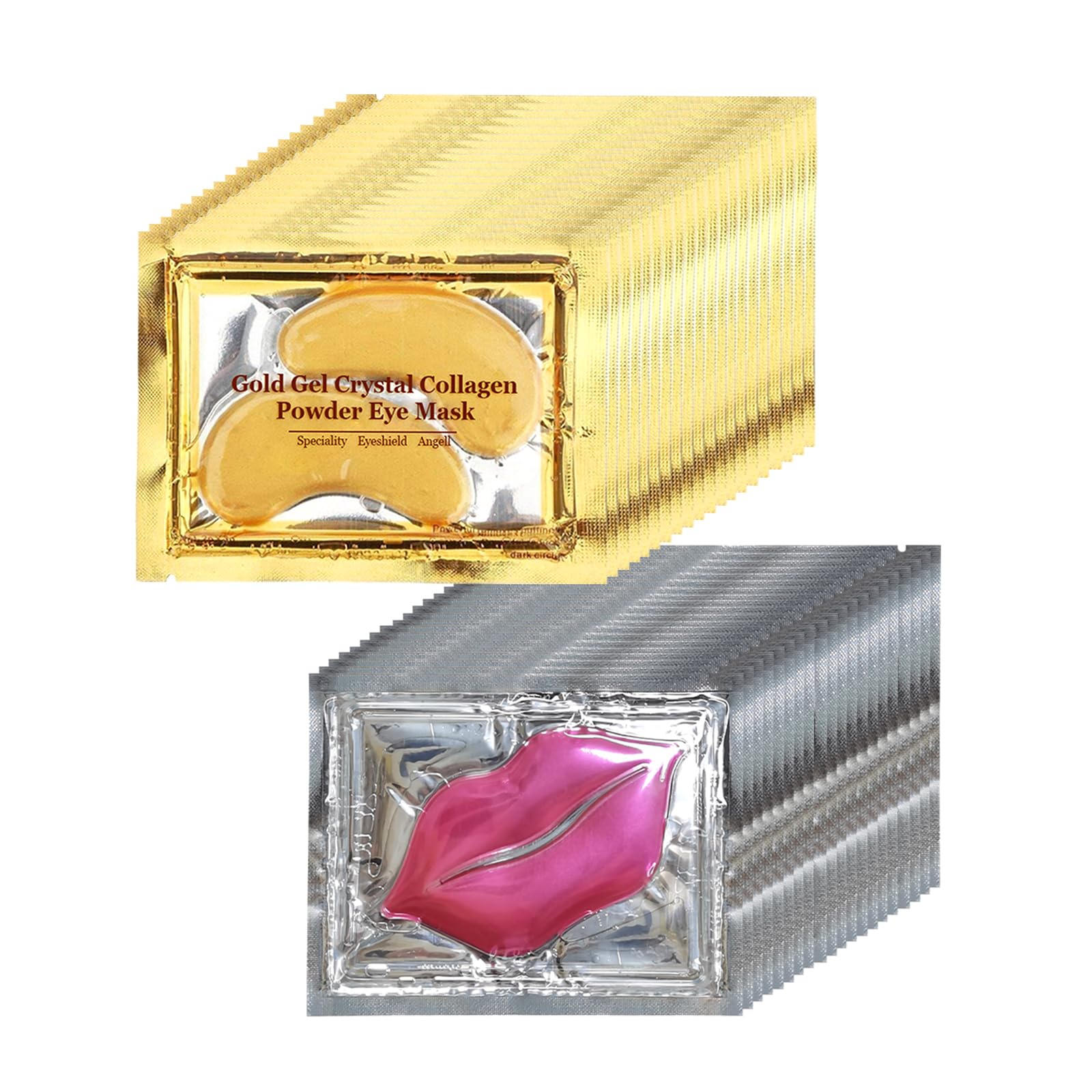 Ruzzut 40 pares mascarillas labiales y ojos, hidratación suave y agradable.