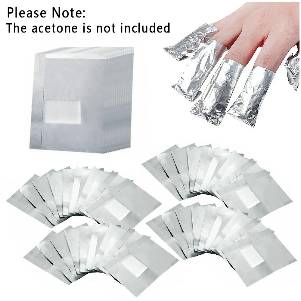 Rvetol envolturas de aluminio para quitar esmalte en pies con cómodo manejo.