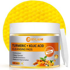 Almohadillas Rvlaim curcuma-acido-kojico para limpieza facial suave