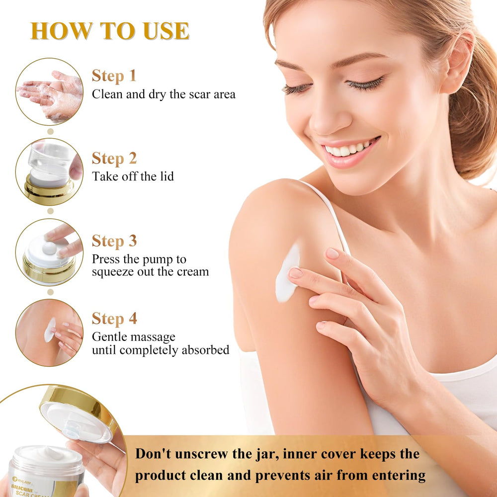 Rvlaim Scar Cream old-scar improvement through consistent use over time.